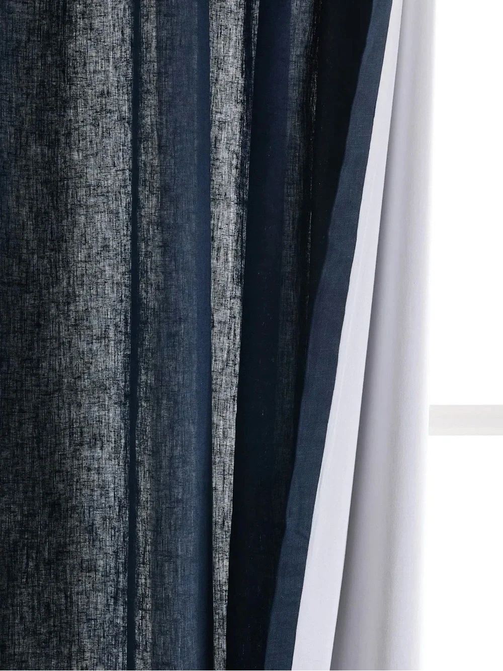 NWOT Quince European Linen Curtain - Single Panel, 96 X 84 (Navy)  MSRP $134